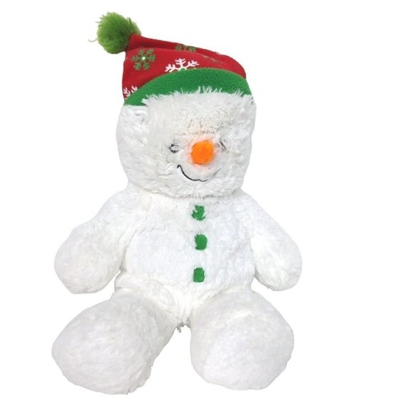 Build A Bear White Snowman Christmas BAB Plush Stuffed Animal 2012 18"